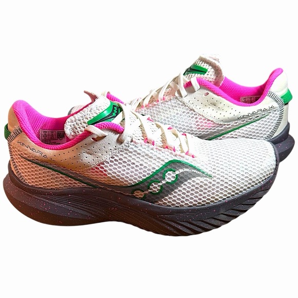 Saucony Kinvara 14 Women's Running Shoes Sneakers White Gravel Grey Size 10 - Picture 13 of 13